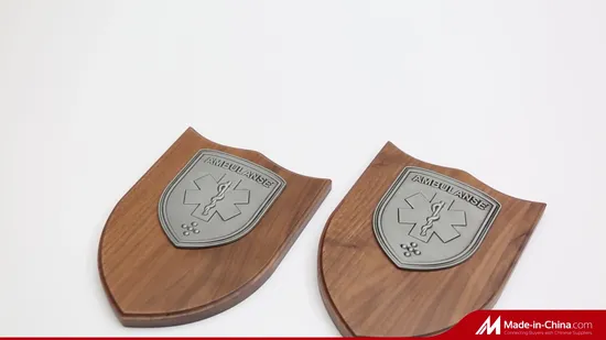 패션 어워드(WM02)를 위한 목재 베이스와 금속판으로 구성된 고품질 개인 기념품 명판