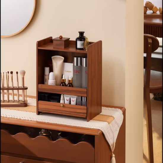 실 홀더 스탠드, 나무 실 스탠드, 2 x 60 스풀, 접이식 실 홀더, 재봉 스탠드, 벽 또는 책상용 정리함