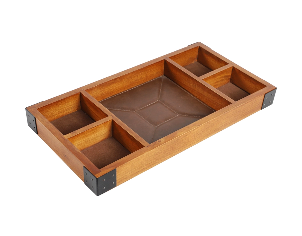 Wholesale Wooden Desk Set Desktop Stationery Storage Office Table Top Desktop Organizer