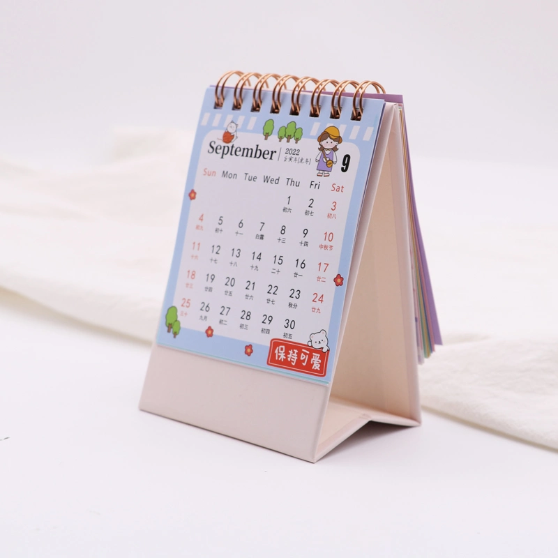 DIY Desktop Page-Turning Perpetual Calendar Wooden Retro Art Calendar Office Creative Cute Trinkets