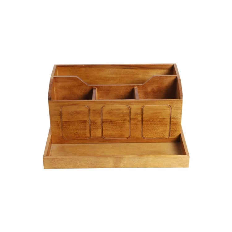 Hand Craft Pen Stand Wooden Desk Organizer