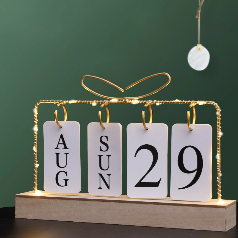 New Creative Minimalist Ins Wooden Calendar Ornament