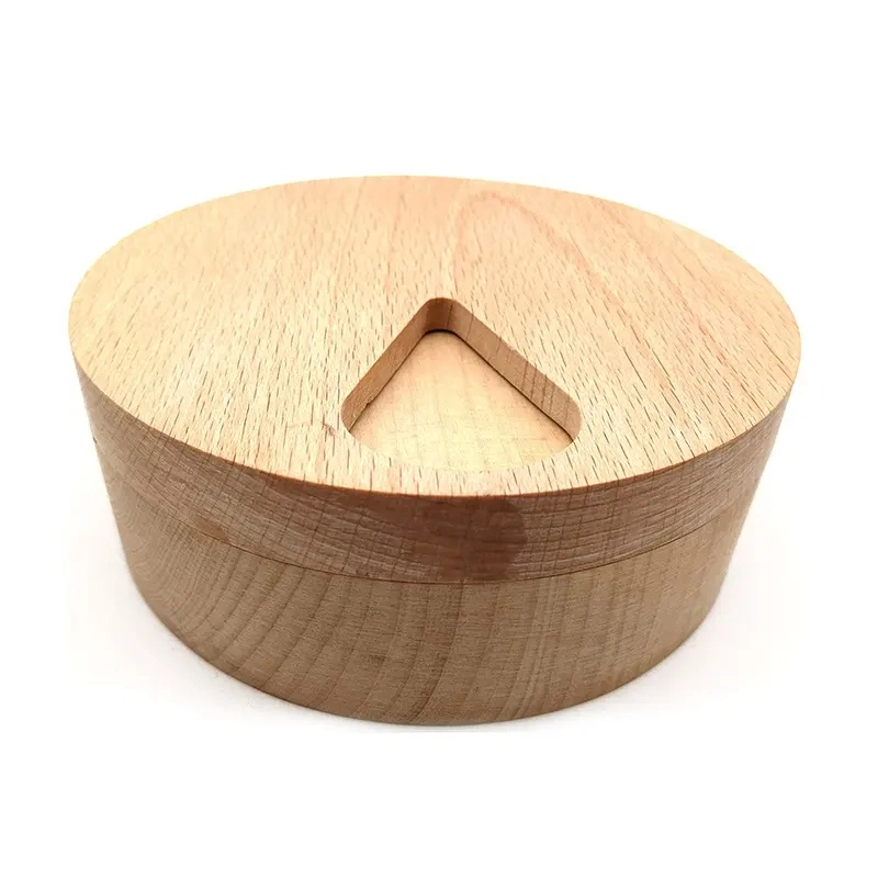 Earring Ring Jewelry Storage Round Decorative Box Daily Weekly Vitamin Medicine Pill Organizer Case Wooden Box