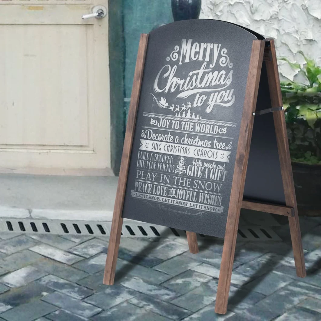 Wooden Folding Chalkboard Bar Advertising Blackboard