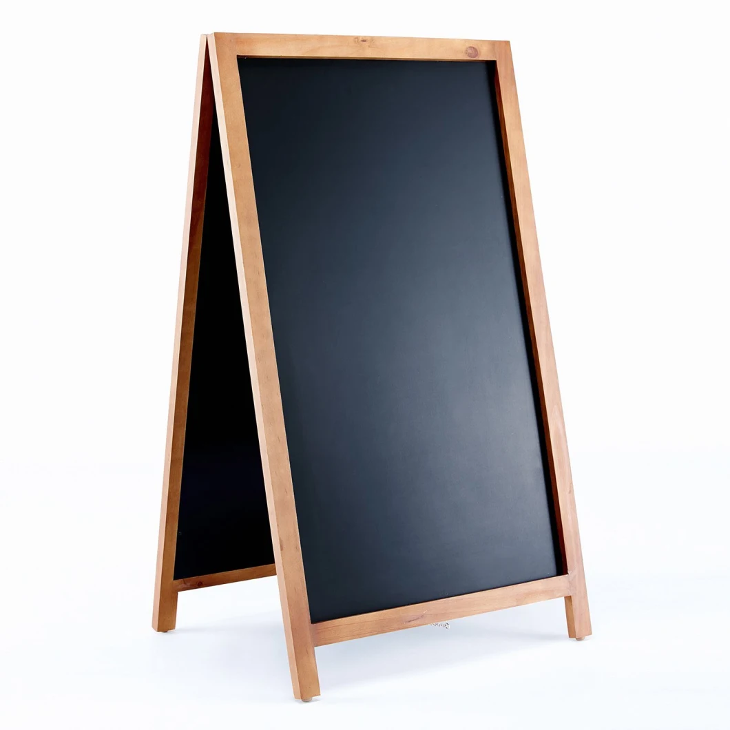 Freestanding Wooden Message Memo Chalkboard / Sidewalk a Frame Wooden Blackboard