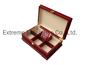 Newly Beautifully Handcrafted Rich Mahogany Wooden Tea Bag Compartment Boxes, Wooden Tea Gift Box, Tea Storage Box and Organizer Manufacturer and Wholesaler