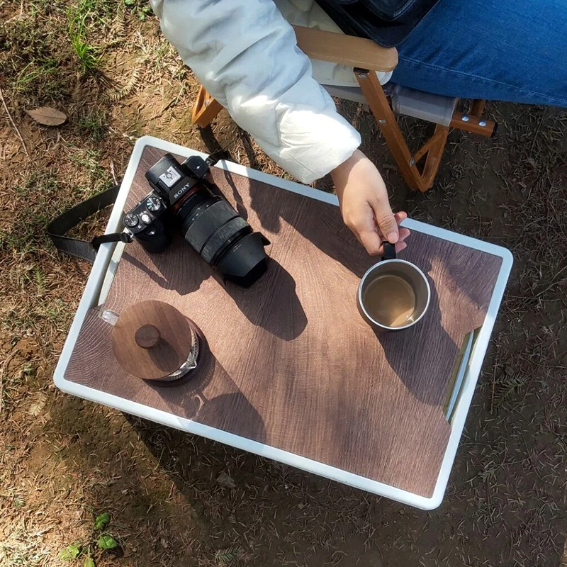 525*350*295mm Wooden Lid Plastic Folding Crate Folding Box Crate for Camping